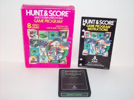 Hunt & Score (text label) (CIB) - Atari 2600 Game